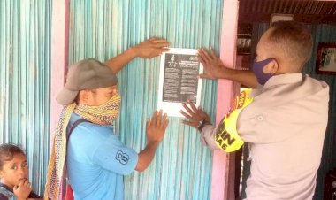 Polsek-Amanatun--Selatan-Sebar-Luas-Maklumat-Kapolri-Demi-Cegah-Covid-19