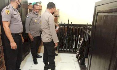 Tertibkan-Pengunaan-Senpi,-Kapolres-Gelar--Pemeriksaan-Senpi