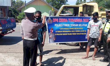 Operasi-Zebra-Turangga-2020, -Sat-Lantas-Polres-TTS-Bagikan-Masker