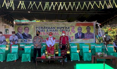 Kapolres-TTS-Hadiri- Upacara-Peringatan-HUT-PGRI-dan-HGN-Tahun-2021
