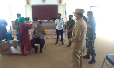 Forkopimda-TTS-Dan-10-Pers-Polwan-Polres-TTS-Deretan-Ring-1-Kunker-Presiden-RI-Ke-TTS-Di-Swab-PCR