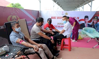 Jelang-Peringatan-Hari- Bhayangkara-Ke---76-Polres-TTS-Gelar-Aksi-Donor-Darah