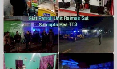 Jamin-Kamtibmas-Pada- Malam-Hari,-Rutin-Raimas- Sat-Samapta-Polres-TTS-Patroli-Malam- 