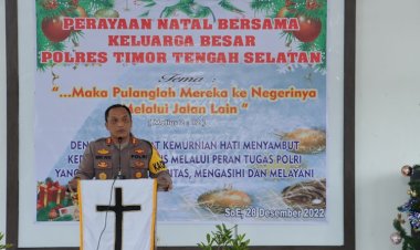 Natal-Bersama -Keluarga-Besar-Polres-TTS,-Kapolres-TTS -:-Momentum-Perayaan- Natal-Mempererat-Silahturahmi-