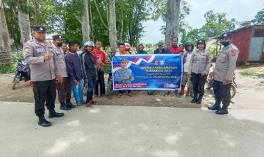 Ops- Keselamatan-,Satgas-Binluh-Sosialisasi-Kepada-Tukang-Ojek