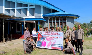 Pererat-Silahturahmi-Bersama-Toko Agama -,-  Jelang -hari- Peringatan-Bhayangkara-Ke-77,-Polres-TTS-Bakti- Religi-di-Tempat-Ibadah