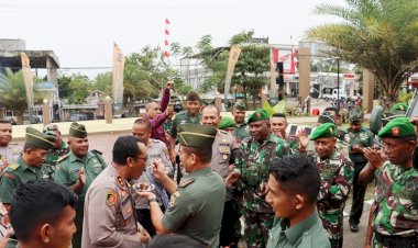 Wujud-Sinergitas-TNI-Polri-Yang-Makin-Kompak,--di-Hari Bhayangkara-ke-77--Dandim-1621-TTS-Dorprise-Kejutan-Ke-Polres-TTS