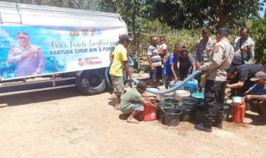 Peduli-Akan-Kebutuhan-Air-Bersih,-Polres-TTS-Salurkan-Air-Bersih
