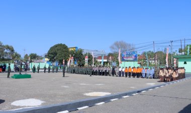 Upacara-Memperingati-HUT-TNI-ke-78-Dimakodim-1621/TTS-,-Kapolres-TTS-Bersama-Jajaran-Turut-Hadir