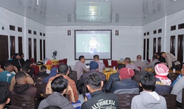 Pererat-Silahturahmi-dan-Rayakan-Pesta-Olah-raga, -Polres-TTS-Gelar-Nobar- Semi-Final-AFC-U23-Antara-Indonesia-dan-Uzbekistan