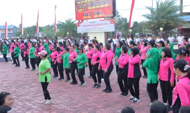 Semarak-  Olah-Raga-Bersama-TNI-/-Polri,-Polres-TTS-  Sambut-Hari-Bhayangkara-Ke-78-Tahun-2024