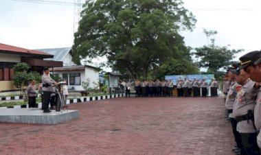 Pimpin-Apel-Jam-Pimpinan,-Kapolres-TTS- Tekankan-Pentingnya-Pelaksanaan-Tugas-dengan-Baik