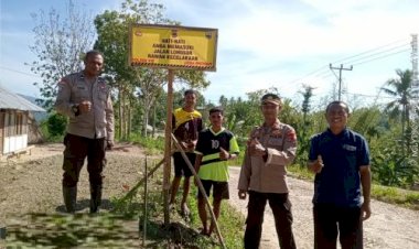 Warga-Apresiasi- Polsek-Kie- Pasang-Rambu-Rawan-Kecelakaan-dan-Longsor