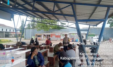 Bhabinkamtibmas-Patroli-ke-Terminal-Kota-Soe,-Beri-Imbauan-Kamtibmas