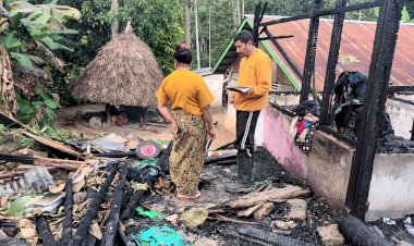 Polres-TTS-Ungkap-Dugaan-Penyebab-Kebakaran-Rumah  Warga Di-Desa-Sono,-Amanatun-Utara