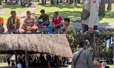 Polsek-Kualin-Laksanakan-Patroli-Dialogis-dan-Sambang-Warga-di-Desa-Tuafanu