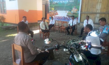 Polsek-Kuanfatu-Laksanakan-Pengamanan-Pelaksanaan-USBN-di-SMA-Negeri-Kuanfatu