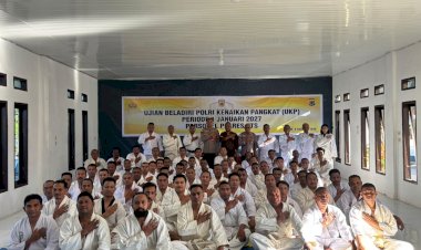 Tingkatkan-Profesionalisme,-76-Personel-Polres-TTS-Ikuti-Ujian-Beladiri-Polri-Syarat-Kenaikan-Pangkat