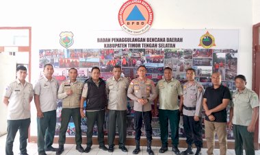 Perkuat-Kesiapsiagaan-Bencana,-Kapolres-TTS-Silaturahmi-dan-Koordinasi-Bersama-BPBD-Kabupaten-TTS