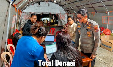 Kapolres-TTS-Cek-Posko-Bencana,-Ajak-Masyarakat-Peduli-Korban-Gempa-Flores