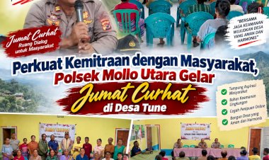 Perkuat-Kemitraan-dengan-Masyarakat,-Polsek-Mollo-Utara-Gelar-Jumat-Curhat-di-Desa-Tune