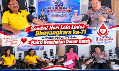 Sambut-Hari-Lalu-Lintas-Bhayangkara-ke-71,-Satlantas-Polres-TTS-Gelar-Bakti-Kesehatan-Donor-Darah
