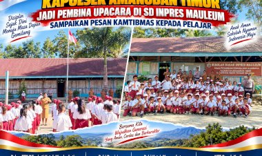 Kapolsek-Amanuban-Timur-Jadi-Pembina-Upacara-di-SD-Inpres-Mauleum,-Sampaikan-Pesan-Kamtibmas-kepada-Pelajar