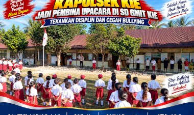 Kapolsek-Kie-Jadi-Pembina-Upacara-di-SD-GMIT-Kie,-Tekankan-Disiplin-dan-Cegah-Bullying