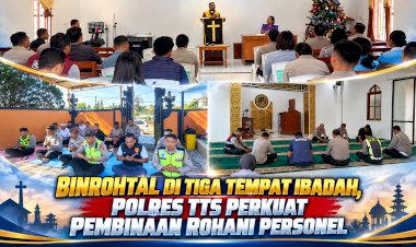 Binrohtal-di-Tiga-Tempat-Ibadah,-Polres-TTS-Perkuat-Pembinaan-Rohani-Personel