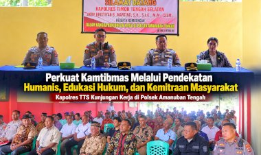 Perkuat-Kamtibmas-Melalui-Pendekatan-Humanis,-Edukasi-Hukum,-dan-Kemitraan-Masyarakat;-Kapolres-TTS-Kunjungan-Kerja-di-Polsek-Amanuban-Tengah