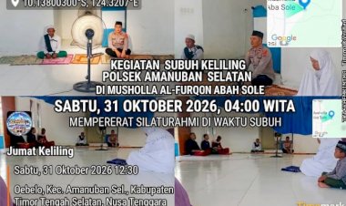 Perkuat-Silaturahmi-Dini-Hari,-Kapolsek-Amanuban-Selatan-Gelar-Subuh-Keliling-di-Musholla-Al-Furqon