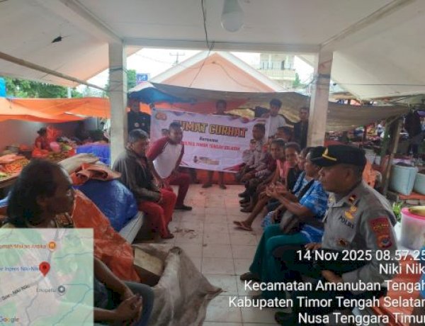 Polsek Amanuban Tengah Laksanakan Jumat Curhat Di Pasar Niki-niki, Warga  Ucapkan Terima kasih