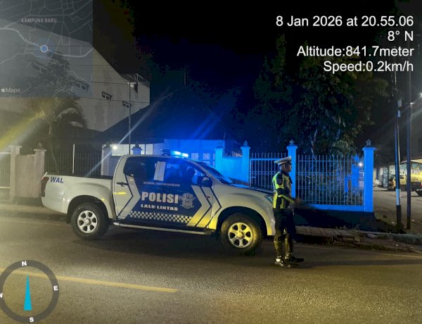 Lantas Polres TTS Patroli Malam, Cegah Kemacetan dan Laka Lantas di Kota Soe