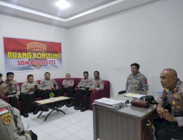 Bentuk Mental Yang Sehat Dan Jiwa Yang Tenang,  Polres TTS Laksanakan Bimbingan Psikologi Bagi Personel yang Mendapat Mutasi