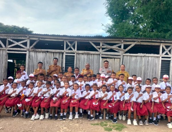 Hadir Sebagai Sahabat, Bhabinkamtibmas Jadi Irup di Sekolah Dasar