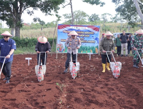 Dukung swasembada pangan, Polres TTS melakukan penanaman jagung Kuartal I tahun 2026