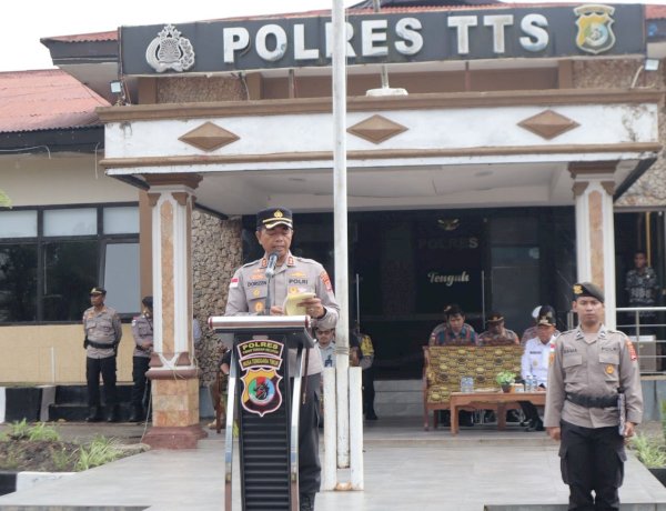 Siap Amankan  Perayaan Idul Fitri 1447 H,  Polres TTS Gelar Apel Pasukan Operasi Ketupat 2026