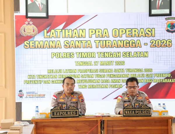 Siapkan Personel Untuk Amankan Ibadah Paskah, Polres TTS Gelar Latihan Pra Operasi Semana Santa Turangga 2026