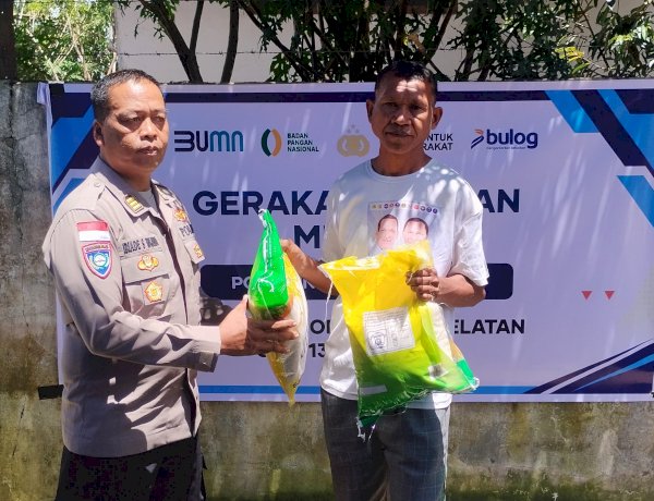 Memastikan Keterjangkauan pangan bagi masyarakat, Polres TTS laksanakan Bazar Pangan Murah di Kel. Karang Sirih