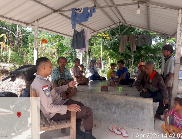 Himbauan ke Masyarakat Terkait Kamtibmas, Bhabinkamtibmas Laksanakan Sambang