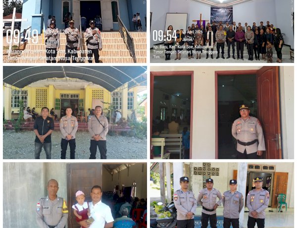 Personil Polres TTS Laksanakan Pengamanan Ibadah Jumat Agung