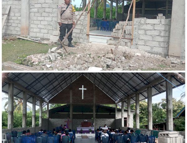 Polsek Amanatun Utara Laksanakan Pengamanan Ibadah Paskah Kedua, Berjalan Dengan Aman dan Khidmat