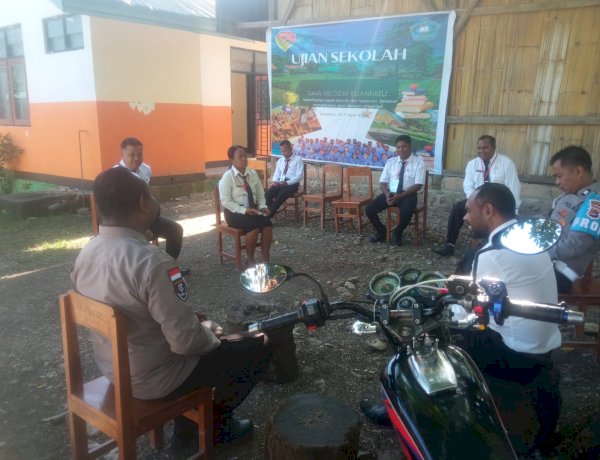 Polsek Kuanfatu Laksanakan Pengamanan Pelaksanaan USBN di SMA Negeri Kuanfatu