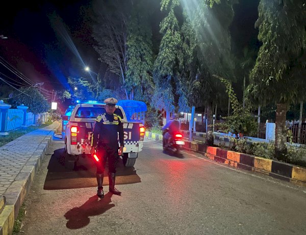 Patroli Malam Sat Lantas Polres TTS, Situasi Kota Soe Aman dan Kondusif