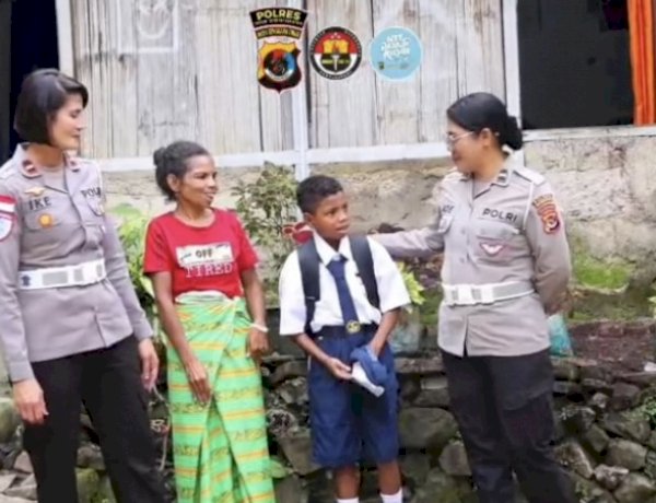Kapolda NTT Ulurkan Kepedulian untuk Otni, Siswa SD di Mollo Utara yang Viral karena Sisihkan Daging untuk Ayah