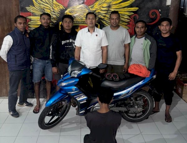 Kurang dari 1 x 24 Jam Satreskrim Polres TTS Berhasil Bekuk Pelaku Curanmor Milik dinas PRKP Kab TTS Di Benlutu.