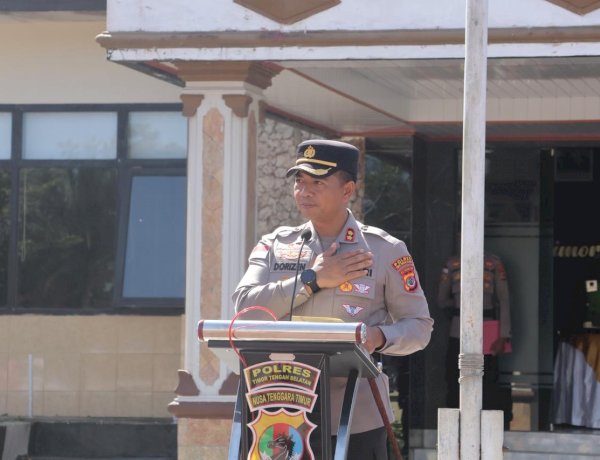 Polres TTS Laksanakan Upacara Kenaikan Pangkat Pengabdian, Kabag Ops Polres TTS Naik Jadi Kompol