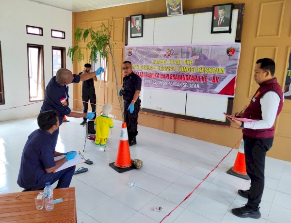 Polres TTS Gelar Lomba Olah TKP Antar Polsek Sambut HUT Bhayangkara ke-80