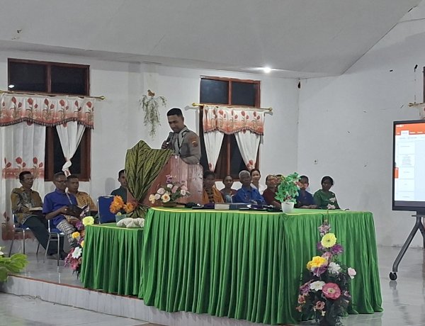 Sinergi Polsek Kuanfatu Polres TTS dan Tokoh Agama: Kapolsek Pimpin Ibadah Gabungan Pemuda 6 Mata Jemaat di Basmuti