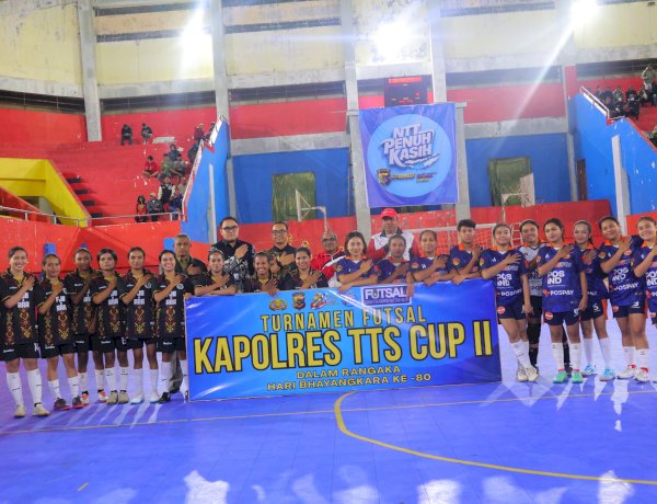 Semarak HUT Bhayangkara ke-80, Kapolres TTS Resmi Tutup Turnamen Futsal Kapolres Cup II 2026